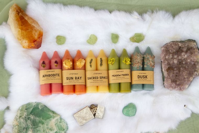 Ethereally Wicked Candles Sun Ray' - Beeswax Altar Candles
