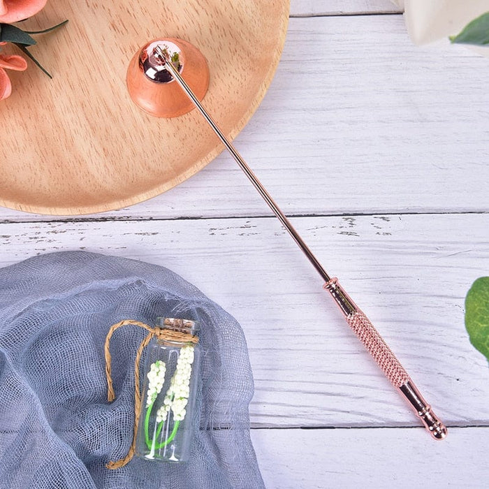 Ethereally Wicked 0 Rose Gold Wedding Candle Fire Extinguisher Stainless Steel Candles Wick Trimmer Oil Lamp Scissor Cutter Bell Shaped Scented Candle Snuffer