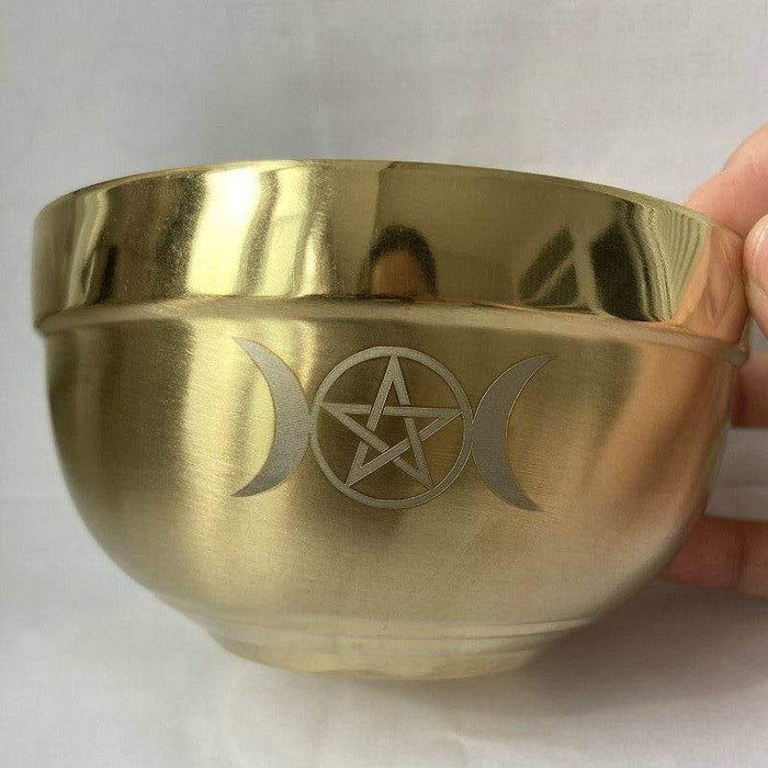 Ethereally Wicked Altar Golden Moon Goddess Offering Bowl