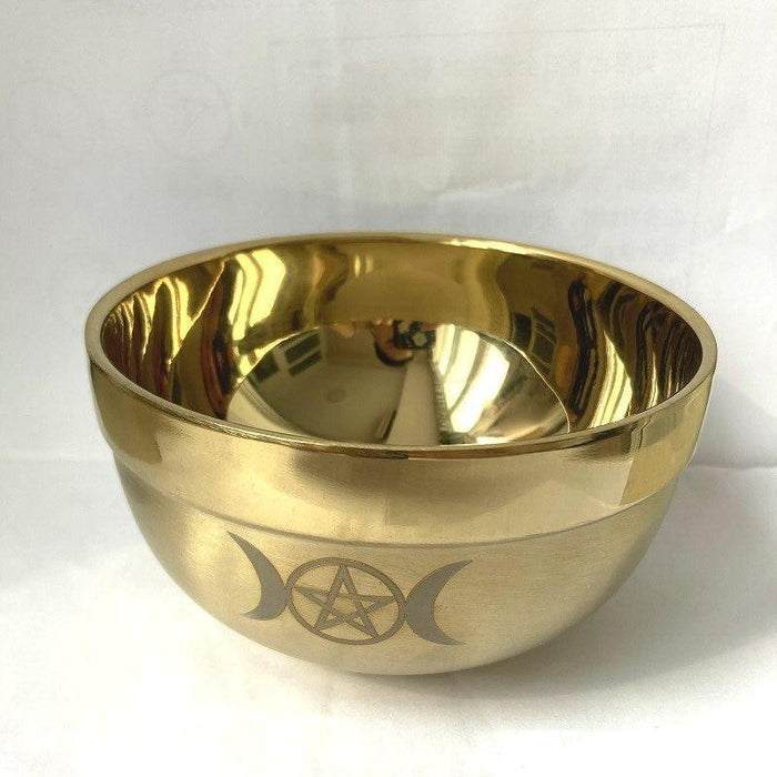 Ethereally Wicked Altar Golden Moon Goddess Offering Bowl