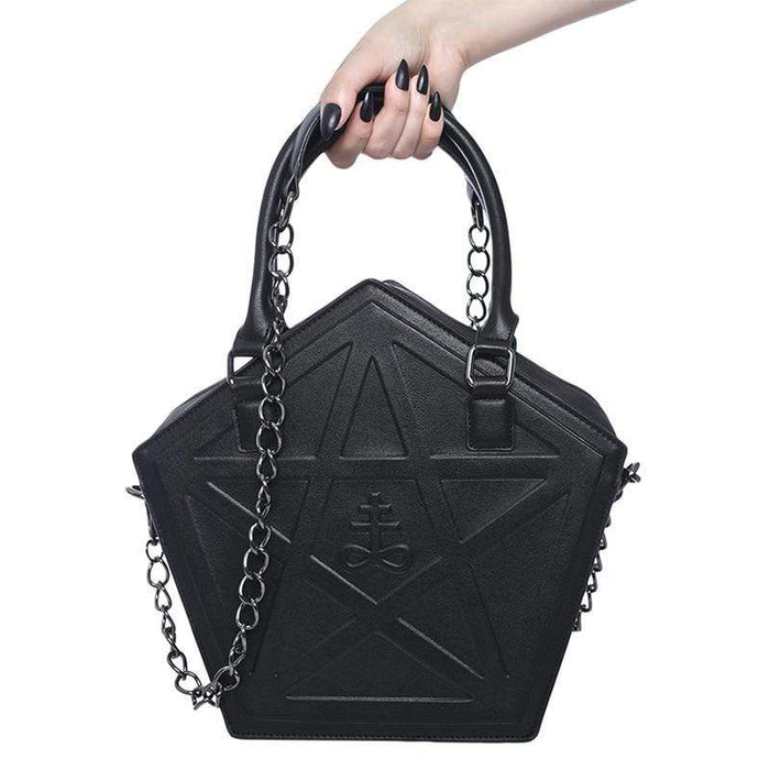Ethereally Wicked Handbag Black Witches Pentacle Hand / Shoulder bag