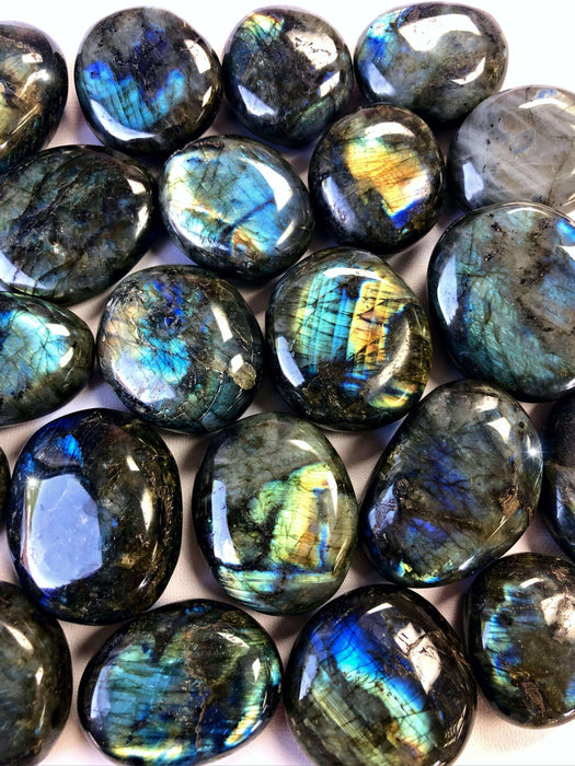 Ethereally Wicked Large Labradorite Palm Stone