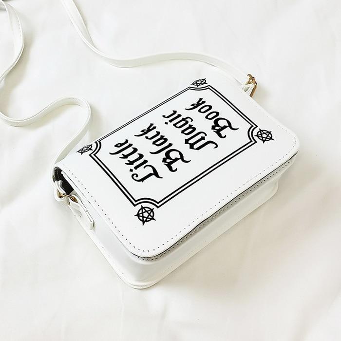Ethereally Wicked White Little Black Magic Book - Purse