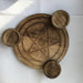 Ethereally Wicked Wooden Pentagram Candle Holder