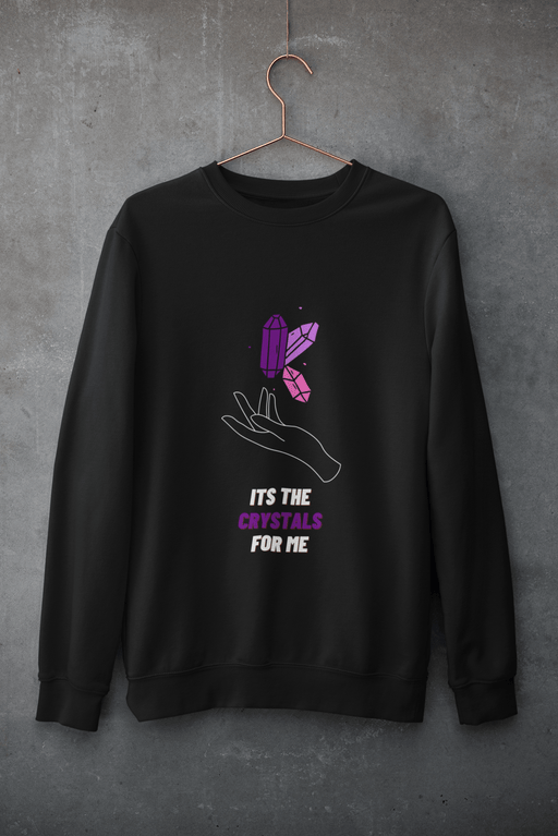 Printify Sweatshirt Black / S It's The Crystals For Me Sweatshirt