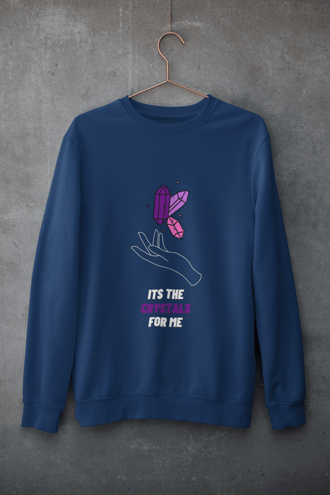 Printify Sweatshirt Navy / L It's The Crystals For Me Sweatshirt